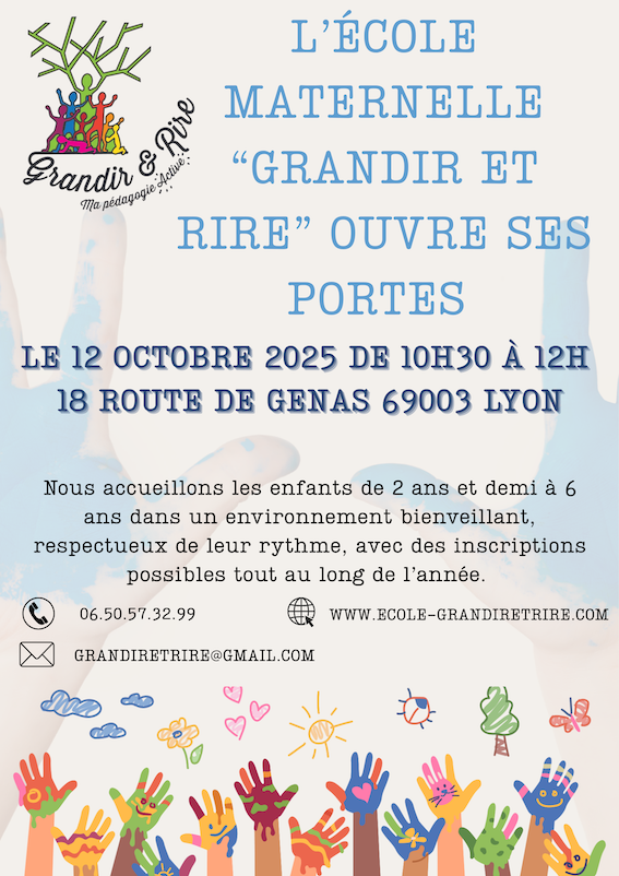 arc en ciel multicolore et bleu illustré rentrée scolaire affiche 2